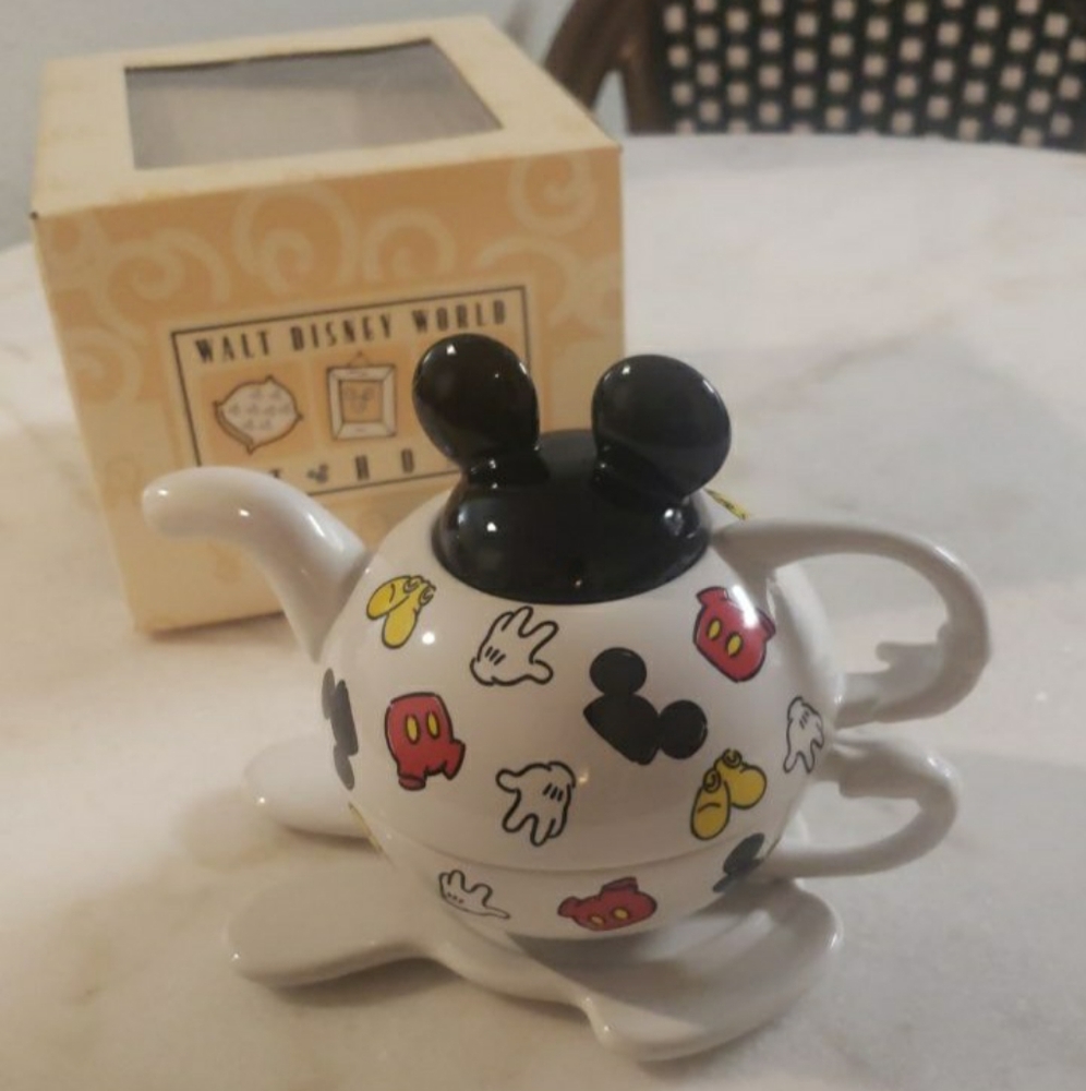 Vintage Disney Mickey Mouse Iconic Tea-for-One Set *NIB*